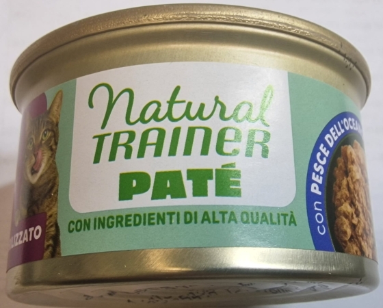 NATURAL TRAINER PATE' ADULT STERILIZZATO CON PESCE DELL' OCEANO Gatti