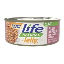 LIFE NATURAL JELLY CAT FILETTI DI POLLO CON PROSCIUTTO DI POLLO 