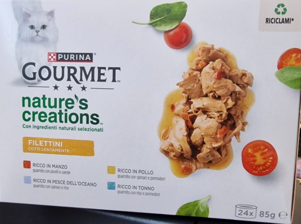 GOURMET NATURE'S CREATIONS FILETTINI PESCE & CARNE Gatti