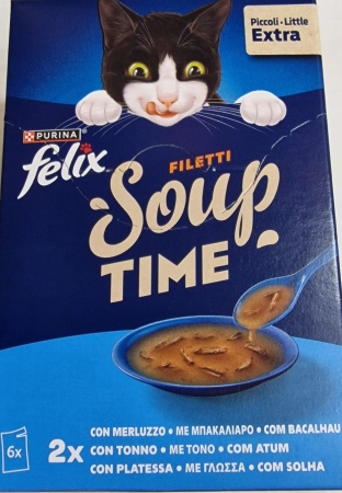 NESTLE FELIX SOUP TIME FILETTI CON MERLUZZO/TONNO/PLATESSA Gatti