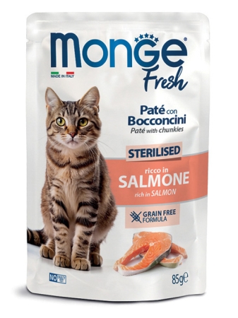 MONGE FRESH PATE' CON BOCCONCINI STERILISED RICCO IN SALMONE Gatti