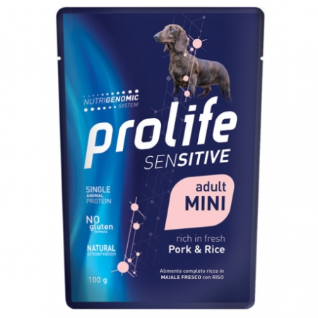 PROLIFE DOGW SENSITIVE ADULT MINI MAIALE E RISO Cani