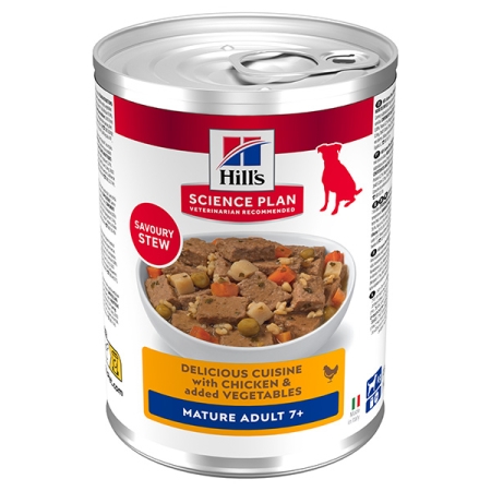 HILL'S SCIENCE PLAN MATURE SPEZZATINO CON POLLO E VERDURE AGGIUNTE Cani