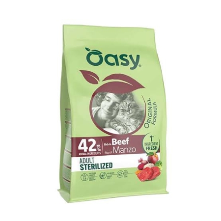 OASY DRY CAT ORIGINAL ADULT STERILIZED MANZO Gatti
