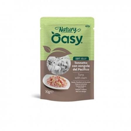 OASY WET CAT NATURY SOFT JELLY TONNETTO CON VONGOLE DEL PACIFICO Gatti