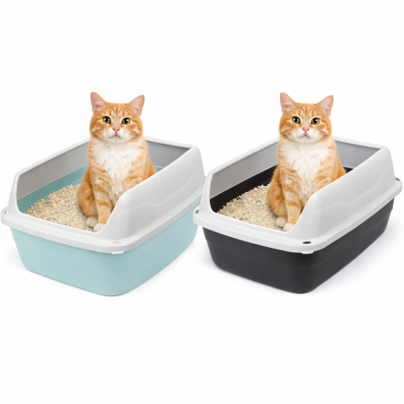 NOBLEZA LETTIERA PER GATTI IN PLASTICA GRIGIO E VERDE Gatti
