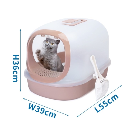 NOBLEZA LETTIERA PER GATTI CHIUSA CON PALETTA MARRONE Gatti