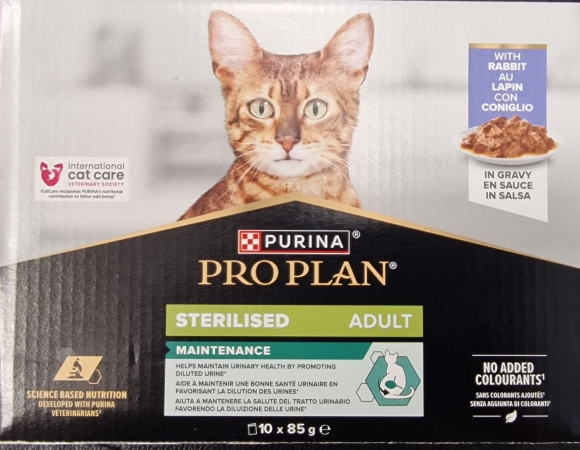 NESTLE' PURINA PRO PLAN STERILISED CAT CONIGLIO IN SALSA Gatti