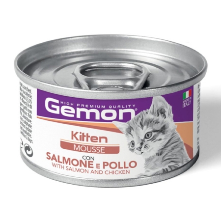 GEMON CAT KITTEN MOUSSE CON SALMONE E POLLO Gatti