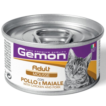 GEMON CAT ADULT MOUSSE CON POLLO E MAIALE Gatti
