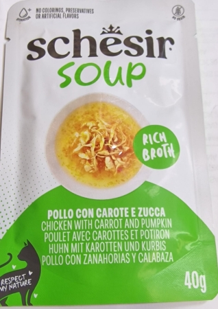 SCHESIR SOUP RICH BROTH CON POLLO CON CAROTE E ZUCCA Gatti