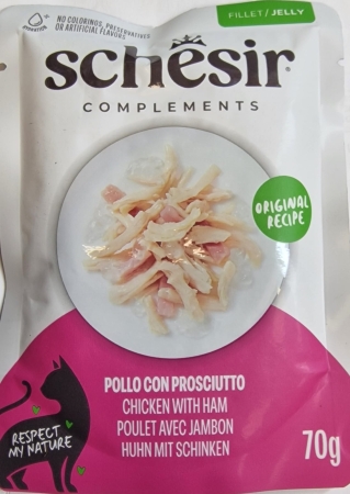 SCHESIR COMPLEMENTS PER GATTI FILETTI IN JELLY POLLO CON PROSCIUTTO Gatti