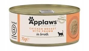 APPLAWS GATTO LATTINE IN BRODO PETTO DI POLLO CON GAMBERETTI Gatti
