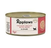APPLAWS GATTO LATTINE IN BRODO CON PETTO DI POLLO E ANATRA Gatti