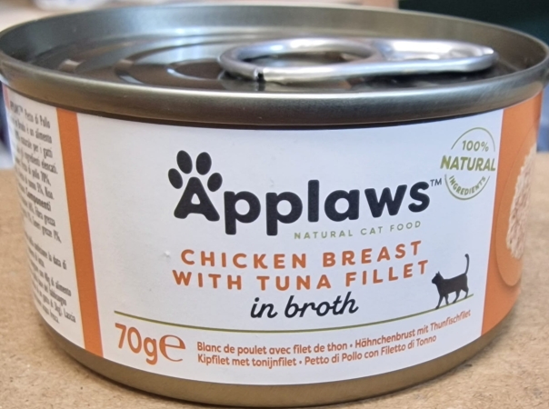 APPLAWS GATTO LATTINE IN BRODO PETTO DI POLLO CON FILETTI DI TONNO Gatti