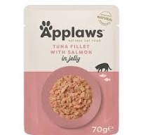 APPLAWS GATTO BUSTINA IN JELLY CON FILETTI DI TONNO CON SALMONE Gatti