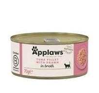 APPLAWS GATTO LATTINE IN BRODO CON FILETTO DI TONNO E GAMBERETTI Gatti