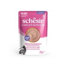 SCHESIR COMPLETE NUTRITION MOUSSE TONNETTO E POLLO CON PROSCIUTTO Gatti