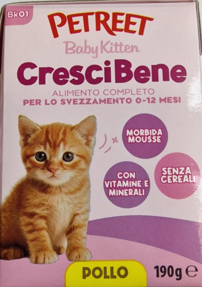 PETREET BABY KITTEN CRESCI BENE POLLO BK01