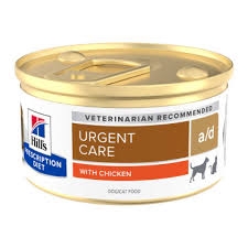 HILL'S PRESCRIPTION DIET CANE /GATTO MOUSSE URGENT CARE A/D POLLO
