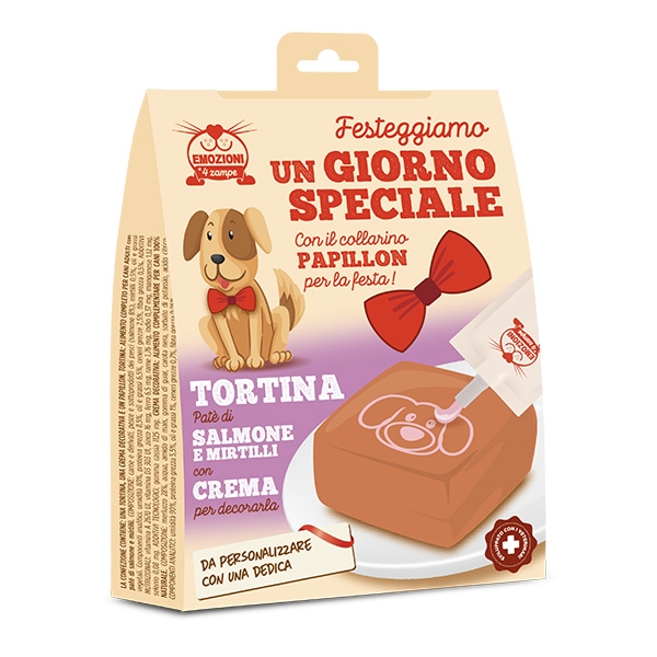 COLTIVIA UN GIORNO SPECIALE KIT PER IL COMPLEANNO DEL CANE CON TORTINA GUSTO SALMONE