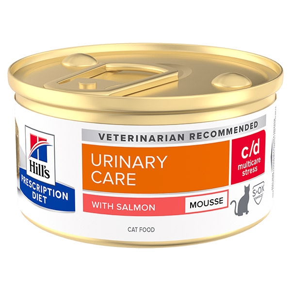 HILL'S PRESCRIPTION DIET FELINE C/D MULTICARE STRESS MOUSSE SALMONE
