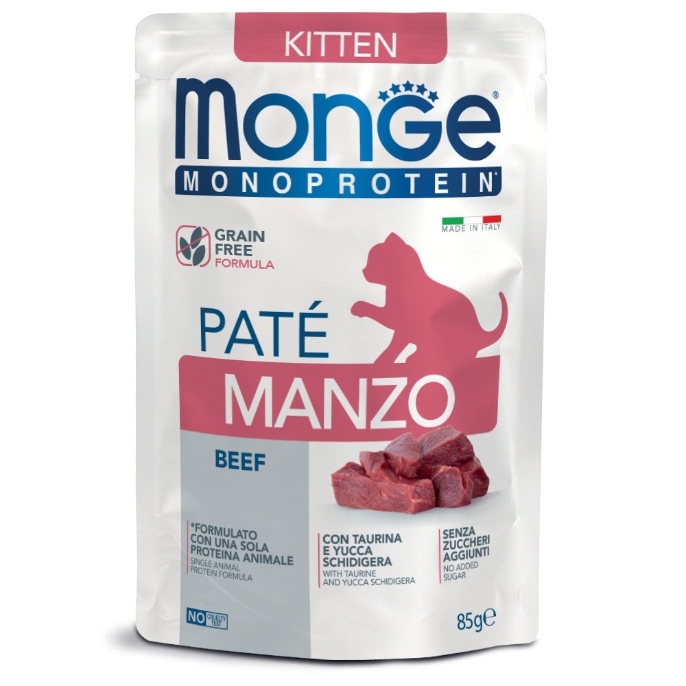 MONGE MONOPROTEIN KITTEN  PATE' MANZO