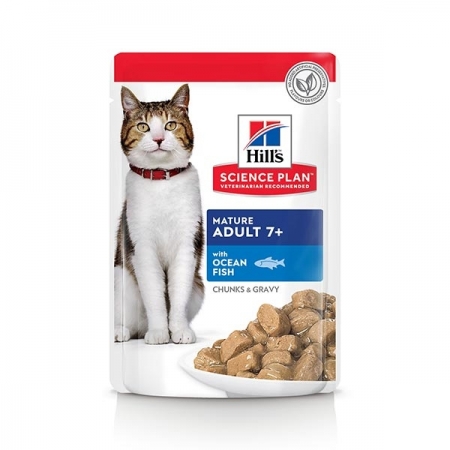 HILL'S PET NUTRITION SCIENCE PLAN MATURE ADULT 7+ CON PESCE OCEANICO Gatti