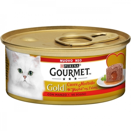 GOURMET GOLD CUORE MORBIDO CON MANZO Gatti
