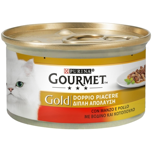 GOURMET GOLD DOPPIO PIACERE CON MANZO E POLLO 