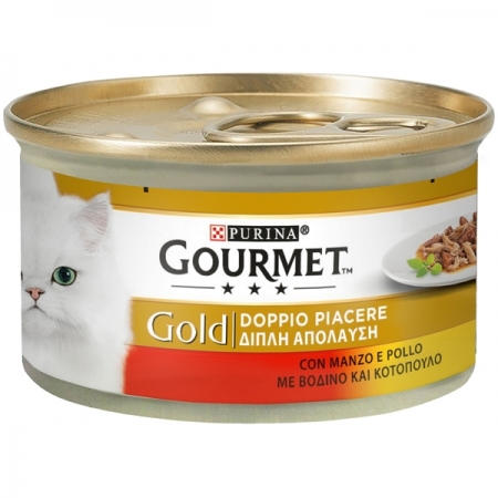 GOURMET GOLD DOPPIO PIACERE CON MANZO E POLLO Gatti