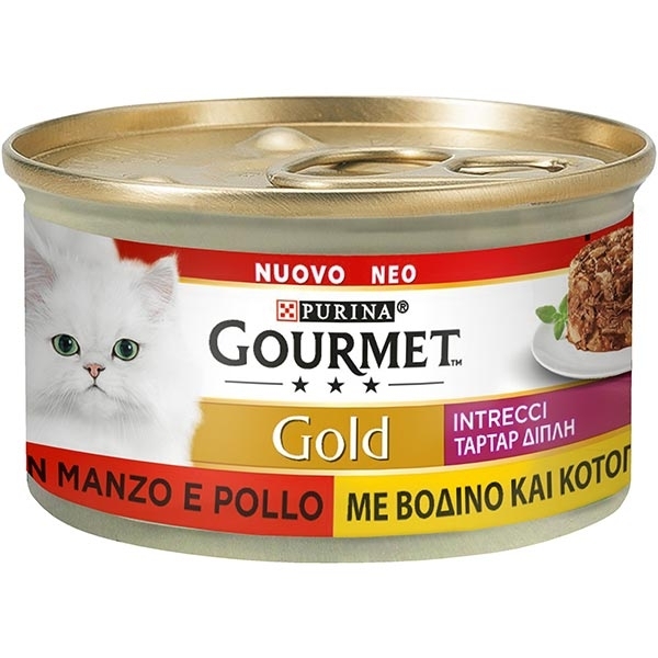 GOURMET GOLD INTRECCI DI GUSTO POLLO E MANZO 