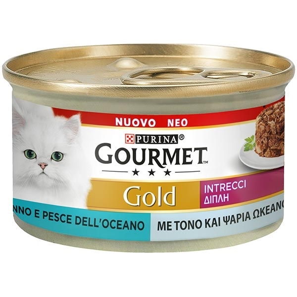 GOURMET GOLD INTRECCI DI GUSTO TONNO E PESCE DELL'OCEANO 