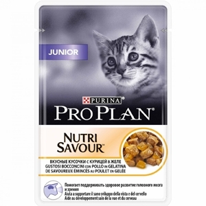 PRO PLAN NUTRI SAVOUR JUNIOR BOCCONCINI CON POLLO IN GELATINA