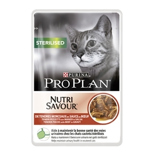 PRO PLAN NUTRI SAVOUR STERILISED TENERI PEZZETTI CON MANZO IN SALSA Gatti