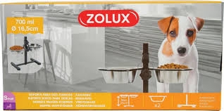 ZOLUX SUPPORTO DOPPIO CON CIOTOLE SMALL INOX 