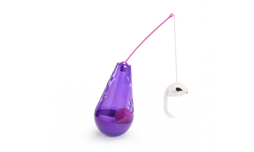 CAMON GIOCO GATTO OSCILLANTE C/PIUMA E SONAGLIO 