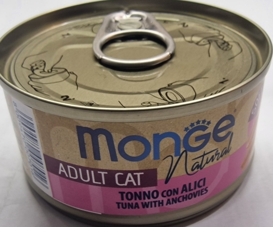 MONGE NATURAL ADULT CAT TONNO CON ALICI SOFT JELLY Gatti