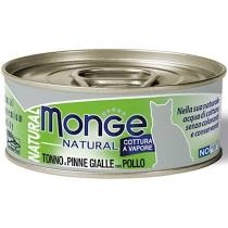 MONGE NATURAL SUPERPREMIUM TONNO A PINNE GIALLE CON POLLO Gatti