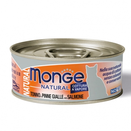 MONGE NATURAL SUPERPREMIUM TONNO A PINNE GIALLE CON SALMONE Gatti
