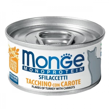 MONGE SFILACCETTI TACCHINO CON CAROTE Gatti