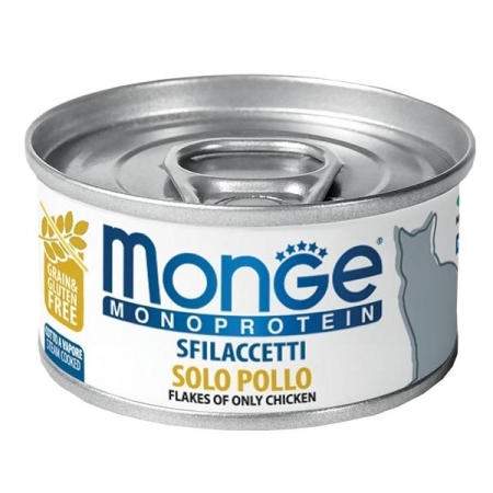 MONGE MONOPROTEICO SFILACCETTI SOLO POLLO Gatti