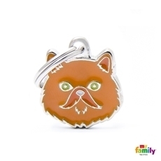 MEDAGLIETTA GATTO PERSIANO ROSSO 