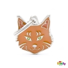 MEDAGLIETTA GATTO MAINE COON ROSSO 