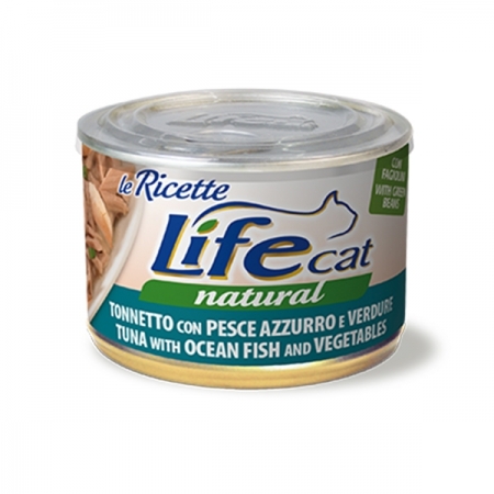LIFE CAT LE RICETTE TONNETTO CON PESCE AZZURRO E VERDURE Gatti