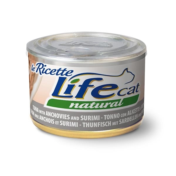 LIFE CAT LE RICETTE TONNO CON ALICETTE E SURIMI 