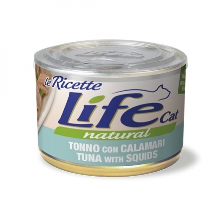 LIFE CAT LE RICETTE TONNO CON CALAMARI E FAGIOLINI Gatti