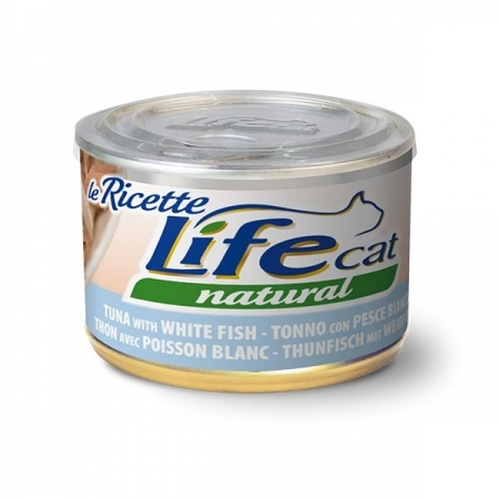 LIFE CAT LE RICETTE TONNO CON PESCE BIANCO Gatti