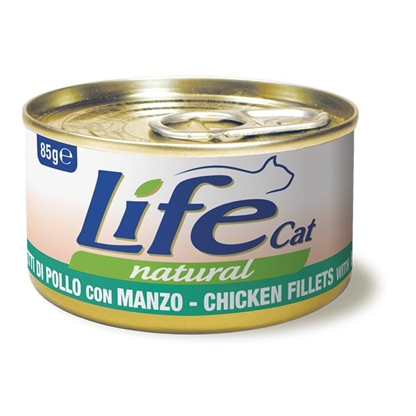 LIFE CAT NATURAL FILETTI DI POLLO CON MANZO 