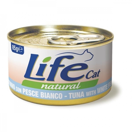 LIFE CAT NATURAL TONNO CON PESCE BIANCO Gatti